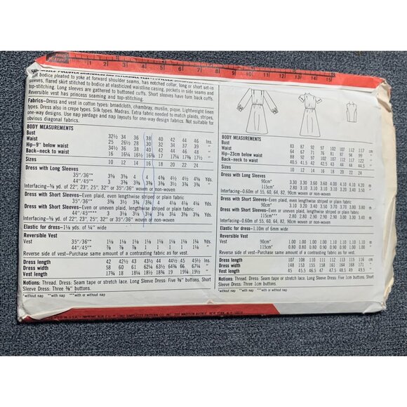 Simplicity Misses Dress Sewing Pattern sz 14 5496 - uncut - Picture 3 of 4